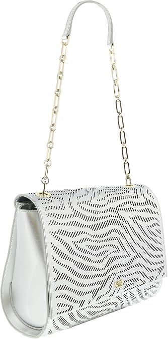 ROBERTO CAVALLI Class Audrey Silver Medium Shoulder Bag