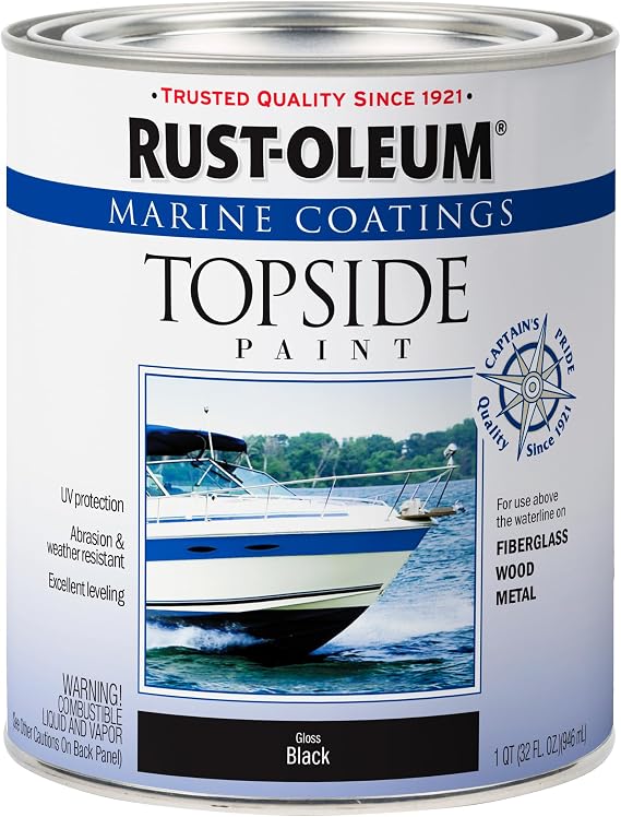 Rust-Oleum Marine Topside Semi-Gloss Black Boat Paint