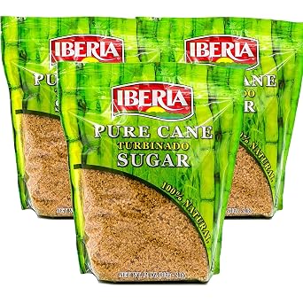 Iberia Turbinado Sugar 32 Oz (Pack Of 3), 96 Oz, brown
