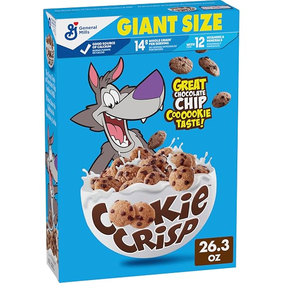 Cookie Crisp Chocolate Chip Cookie Breakfast Cereal, Giant Size, 26.3 oz