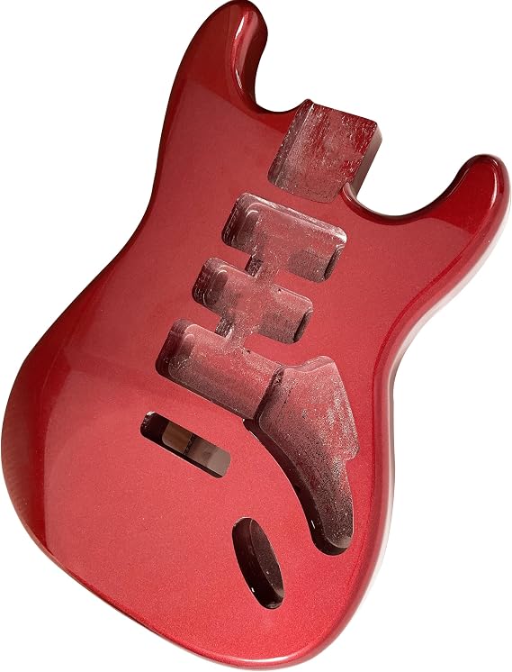 DIY Electric Guitar Body for Strat Guitar Accessory Mahogany Wood Guitar Body Humbucker/Single/Humbucker H-S-H Candy Apple Red.