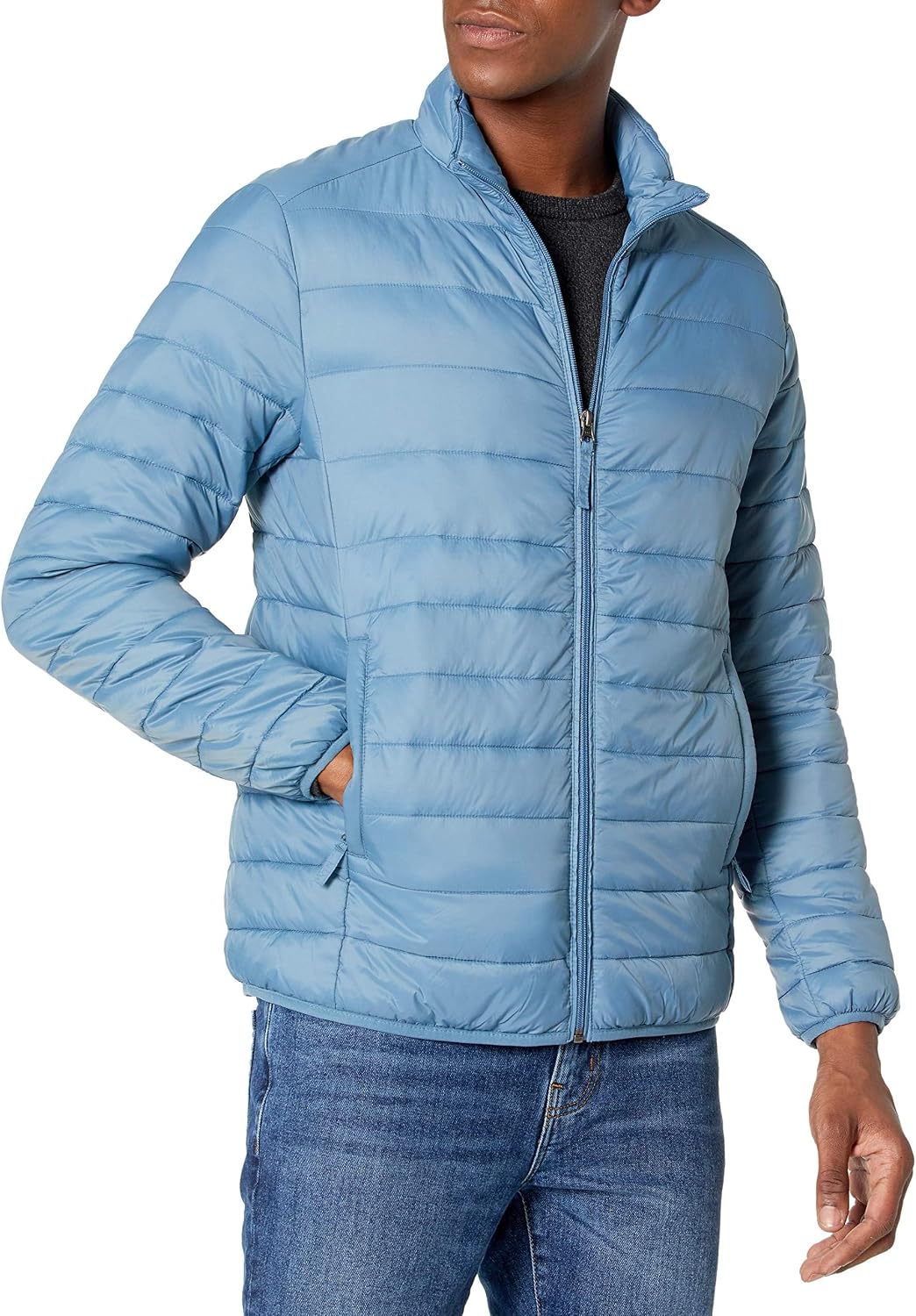 Amazon Essentials Men's Packable Lightweight Water-Resistant Puffer Jacket Available in Big & Tall