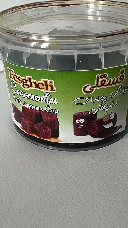 lotus spices lavashak in bowl, Fruit leather cup