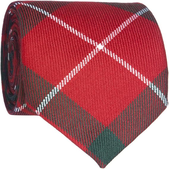 Fraser Red Modern Tartan Tie