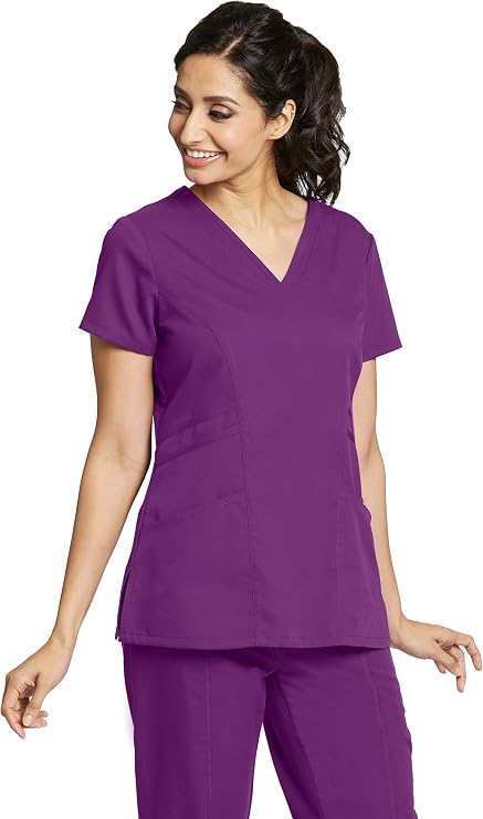 BARCO Grey's Anatomy Women's Mia Top, V-Neck Medical Scrub Top w/ 3 Pockets & Princess Seaming
