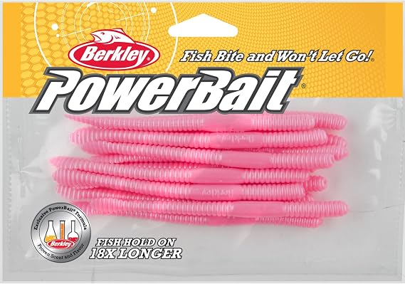 Berkley PowerBait Floating Steelhead Worm Bubblegum, 4" (13 Count)