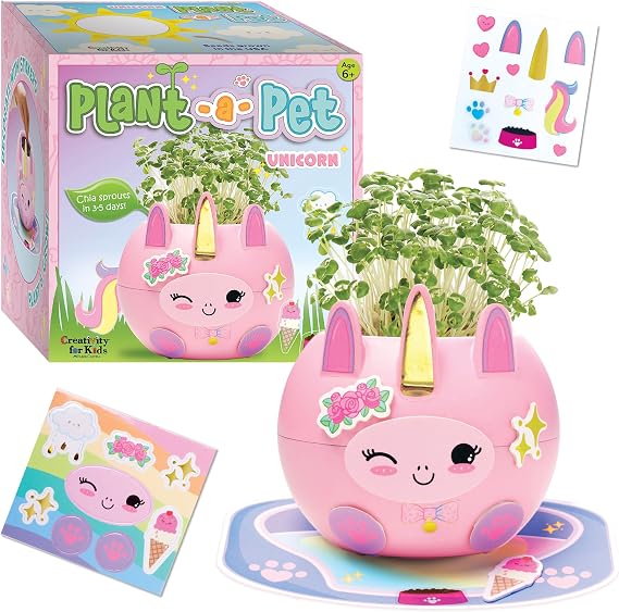 Creativity for Kids Plant-A-Pet Unicorn, Mini Garden Kit (Ages 6+)