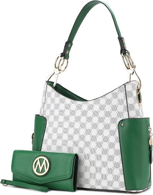 Orange Hobo Shoulder Bag & Wallet Set by MKF Collection