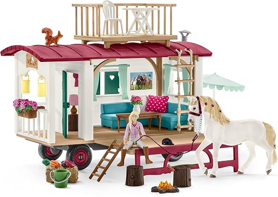 Schleich Horse Club - 95Pc Sofia's Secret Camper w/ Horse Playset | 42593
