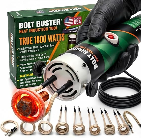 Magnetic Induction Heater 1800W 110V Handheld Magnetic Heat Induction Tool with Advanced Coil Kit for Bolt Removal