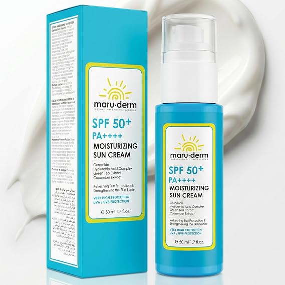 Maruderm Nemlendirici Yüz Güneş Kremi SPF 50+ PA++++ – Yeni Nesil Kore Filtreli, Ectoin & Seramid İçerikli Nemlendirici Güneş Koruyucu 50 ML