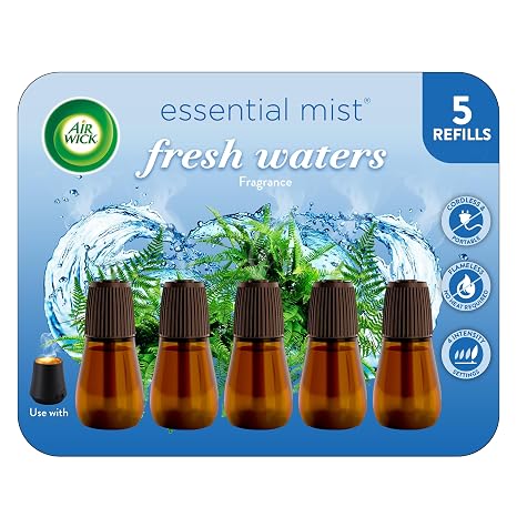 Air Wick Essential Mist Refill, Fresh Waters, Diffuser Oils, 5 count