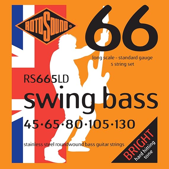 Rotosound RS665LD Swing Bass 66 Stainless Steel Roundwound Long Scale 5-String Bass String