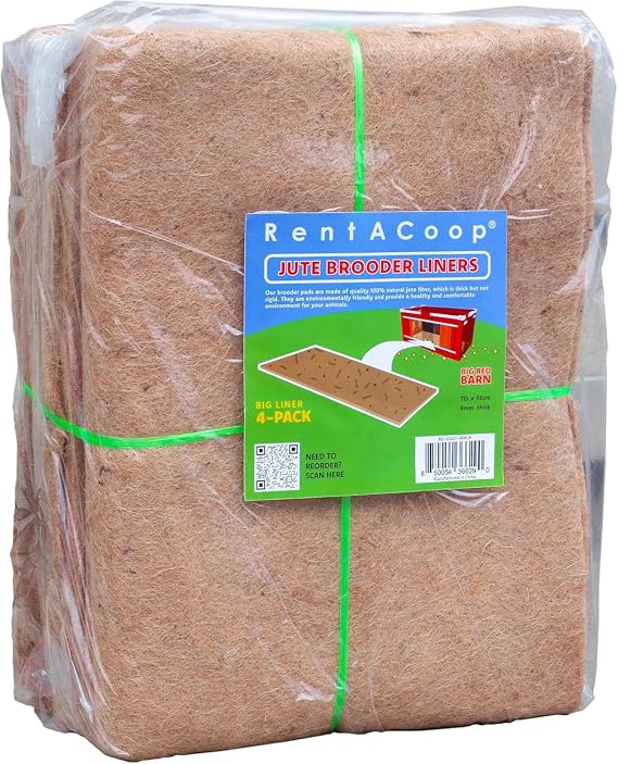 RentACoop Jute Brooder Liners for Big Red Barn Brooder - 4 Pack