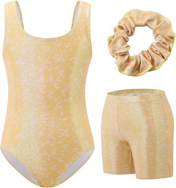 Gymnastics Leotards for Girls UPF 50+ Sleeveless Kids Leotard 3-12Y