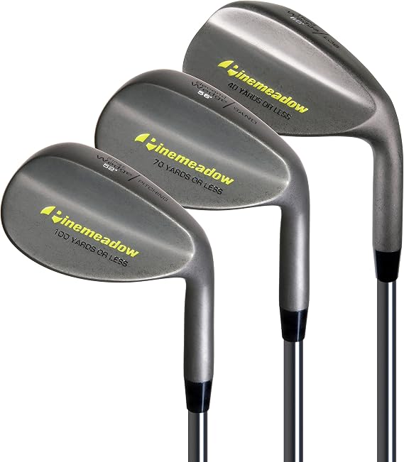 Pinemeadow Golf Men's 3 Wedge Set 52/56/60, Right Hand, Steel, Regular, Dark Grey
