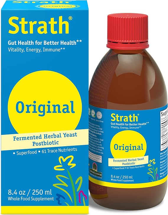 Strath Fermented Herbal Yeast Postbiotic - (8.4 Fl oz) Daily Nutritional Food Supplement Liquid | Supports Metabolism | Vegetarian | Lactose-Free | No Artificial Additives