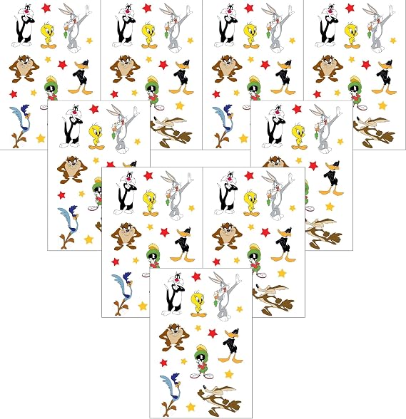 Playhouse Looney Tunes Bugs Bunny and Friends Pack of Three Perforated Sticker Half-Sheets - 3 Packs