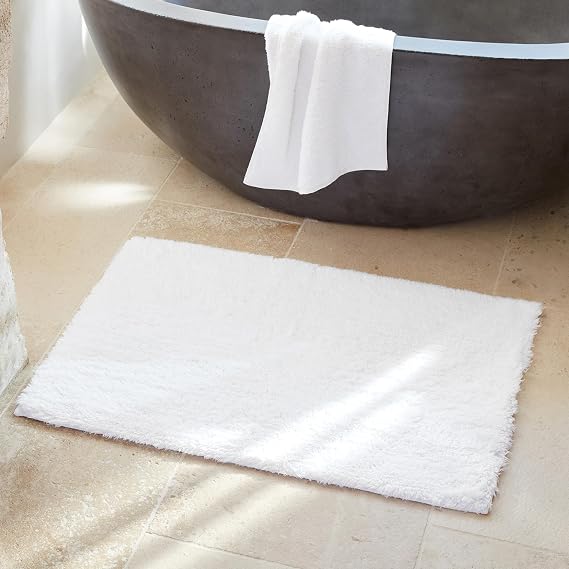 Coyuchi Shag Organic Bath Rug, Plush Shag Bath Mat