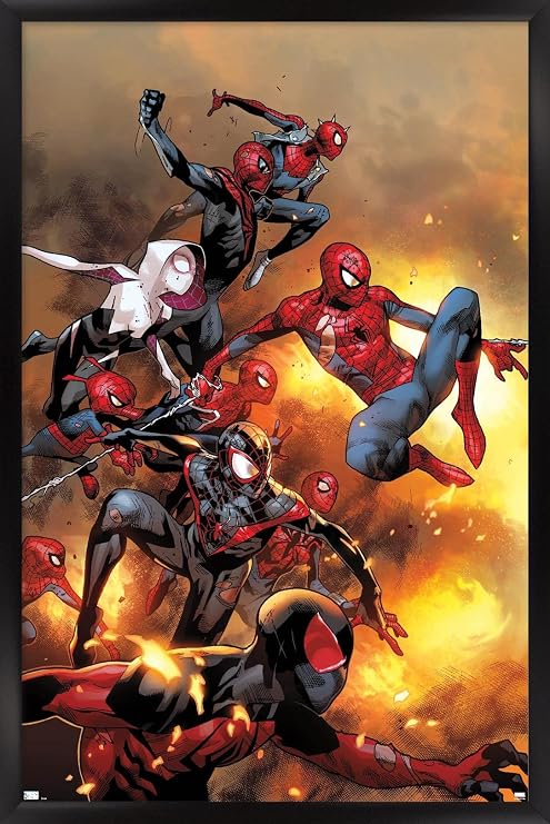 Trends International Marvel Comics Spider-Verse - The Amazing Spider-Man #13 Wall Poster, 34L x 22.4W, Black Framed Version