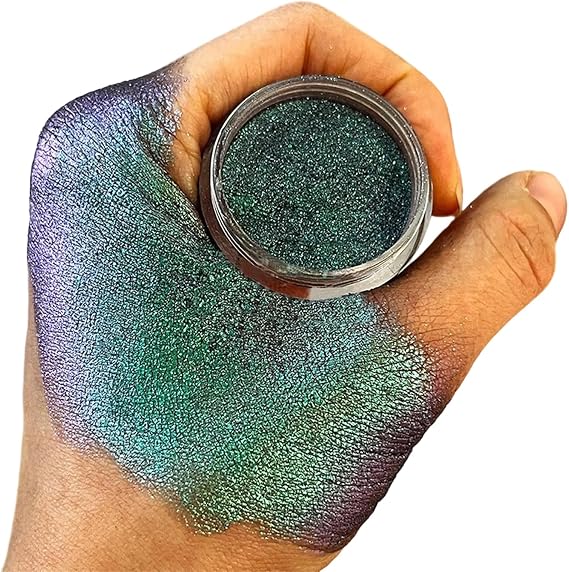 Glitters MultiChromes Eyeshadow, Duochrome Eye Shadows Palette, Highly Pigmented Lasting for Travel Home Intense Color Shifting Multichromes Makeup Palette