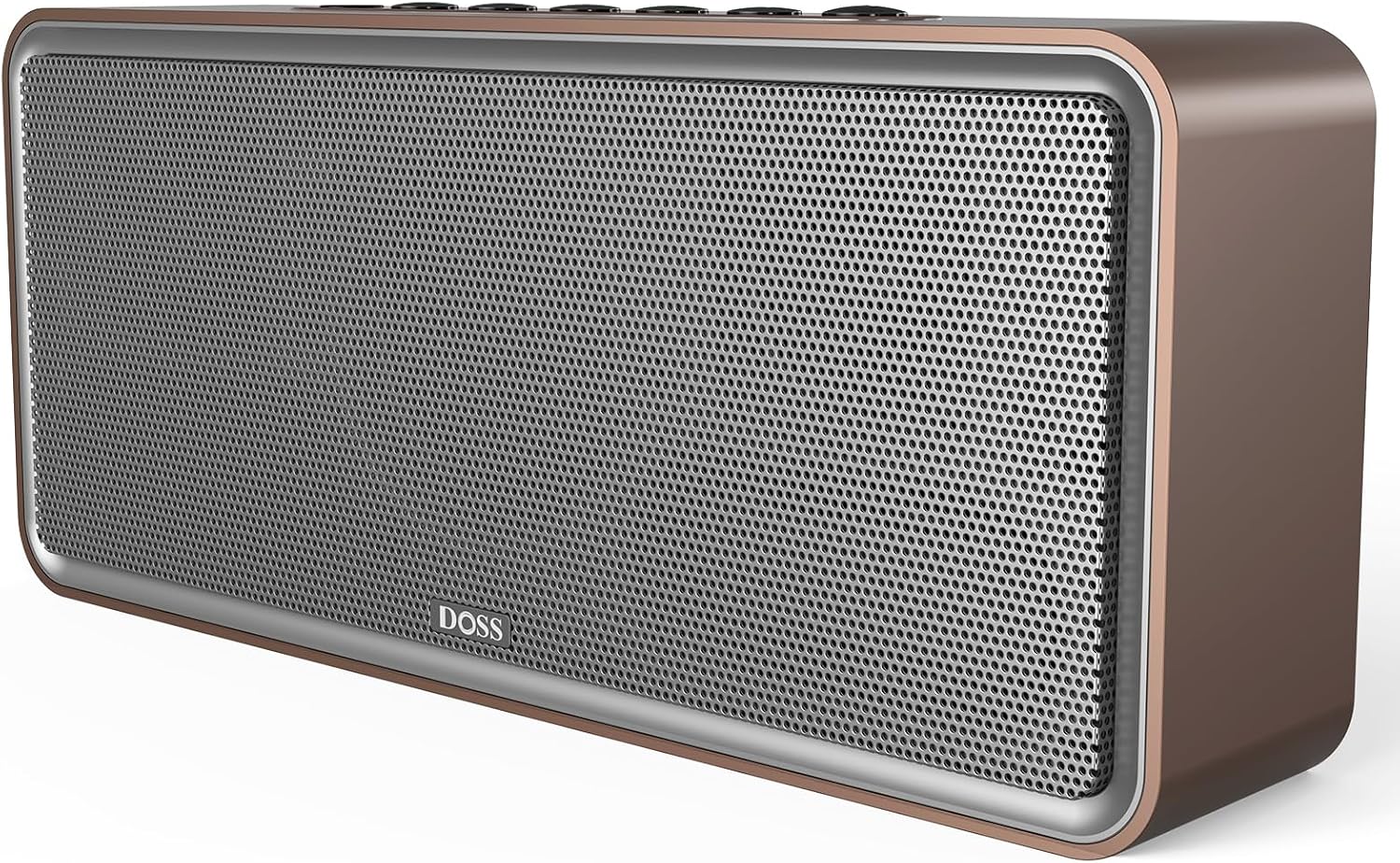 DOSS SoundBox XL 32W Bluetooth Speakers, Dual-Driver Wireless Bluetooth Home Stereo Speaker with 20W HD Sound, 12W Subwoofer, Bold Bass, Long Playtime for Echo Dot, Phone, Tablet, TV, Gift Ideas-Gold