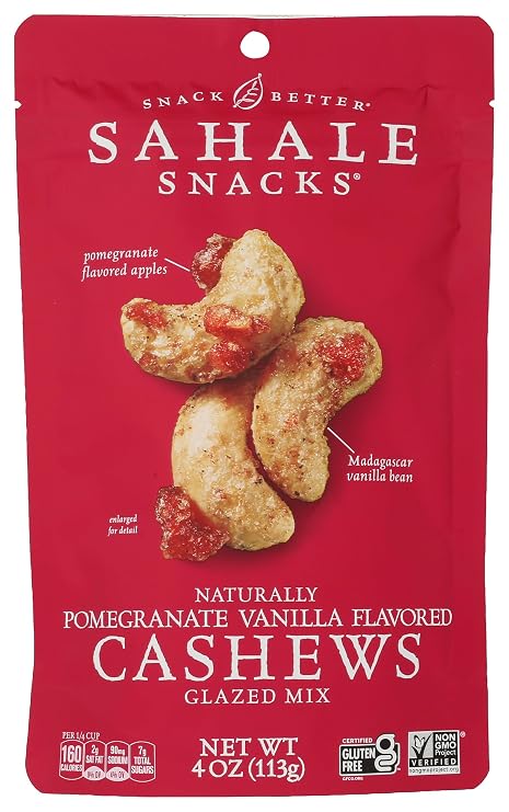 Sahale Snacks Glazed Mix, Pomegranate & Vanilla , 4 Oz