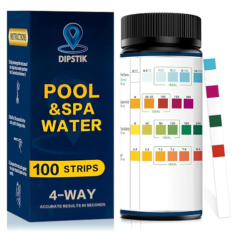 Pool Test Strips,100 Strips Pool and Hot Tub Test Strips