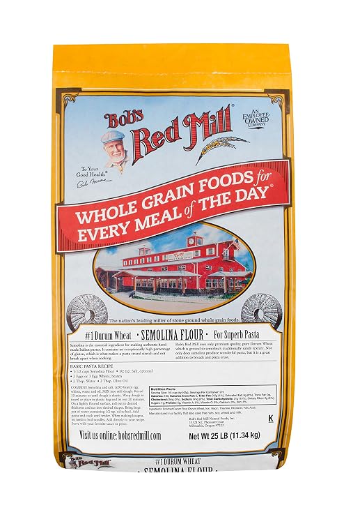 Bob's Red Mill Semolina Pasta Flour, 25 Pound