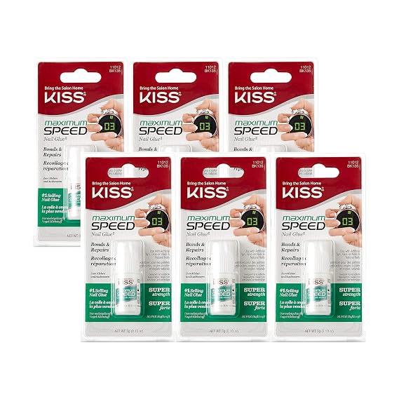 Kiss Maximum Speed Nail Glue (6 Pack)