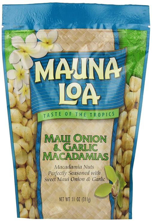 Mauna Loa Mauna Loa Salted Maui Onion Garlic Macadamia Nuts, 11-ounce