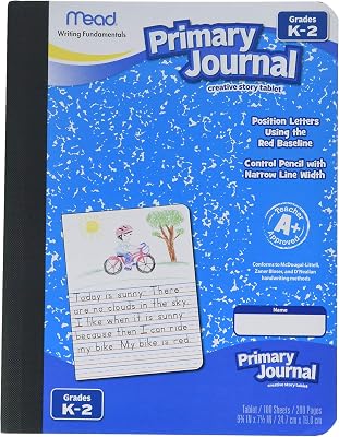 5 Pack Of Mead MEA09956 Primary Journal K-2nd Grade