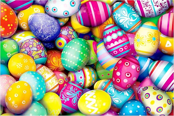 JOYIN 300 Large Piece Jigsaw Puzzle (21.25 x 15 inches) Eggcellent for Easter Party Favors Plush Easter Basket for Baby, Toddler & Kids of All Ages