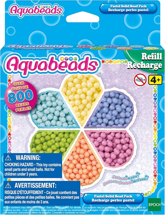 Aquabeads - Pastel Solid Bead Pack - Water Fuse Bead Refill Pack