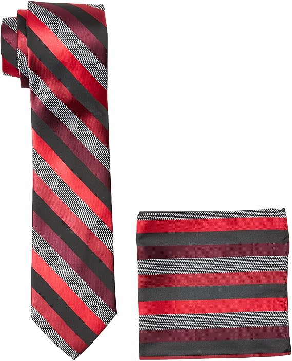 Stacy Adams Men's Microfiber Stripped Tie Set