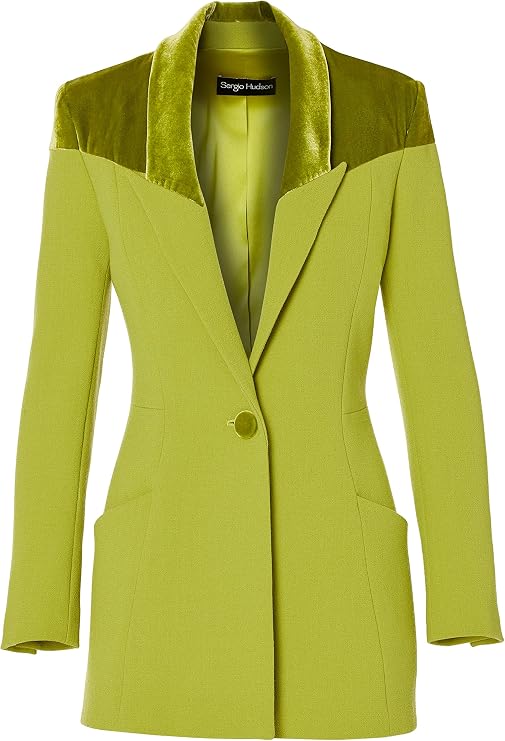 Single Breast Shoulder Contrast Blazer