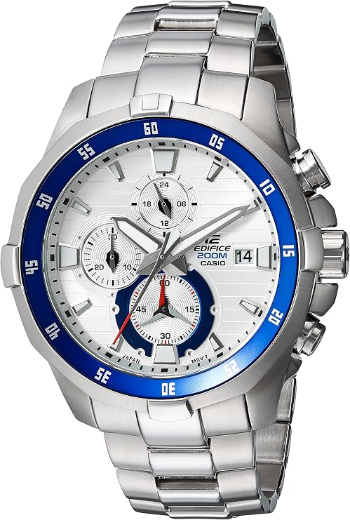 カシオ Casio メンズ EDIFICE クォーツステンレススチール製カジュアルウォッチ 色: シルバートーン モデル: EFM-502D-7AVCF