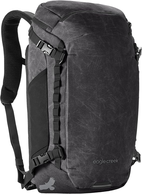 eagle creek Explore Backpack - Adventure Travel Backpack for Hiking - Comfortable Shoulder Straps - Easy Access Compartments - Reinforced Grab Handles - Removable Hip Belt - Black - 26L