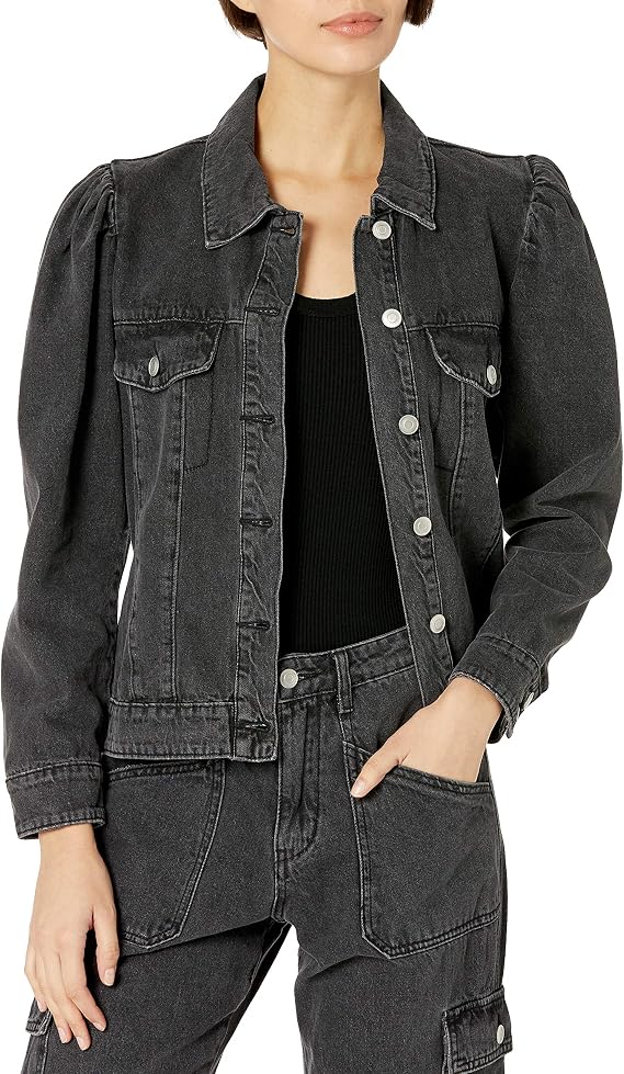 KENDALL + KYLIE Women's Puff Sleeve Denim Jacket -