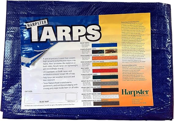 6ft x 12ft Blue Tarp