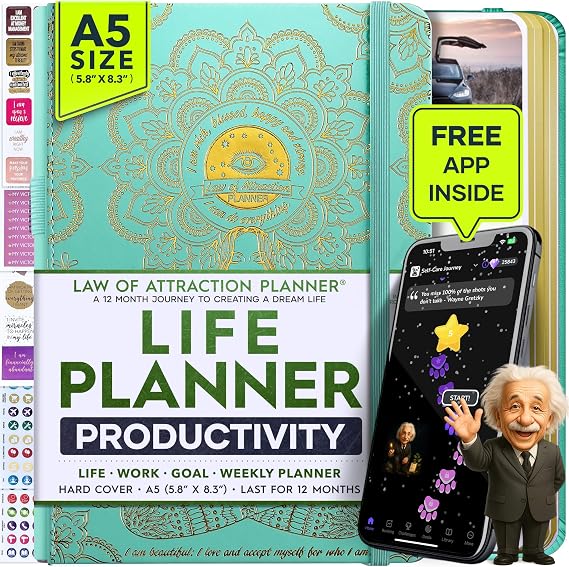 Life Planner Deluxe Undated Planner Weekly and Monthly Manifestiing Journal