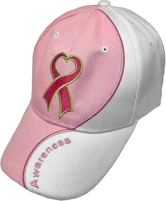 Black Duck Brand Breast Cancer Awareness Pink Ribbon Adjustable Baseball Hat/Cap
