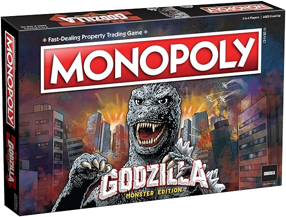Monopoly: Godzilla | Based on Classic Monster Movie Franchise Godzilla | Collectible Monopoly Game Featuring Familiar Locations and Iconic Kaiju Monsters