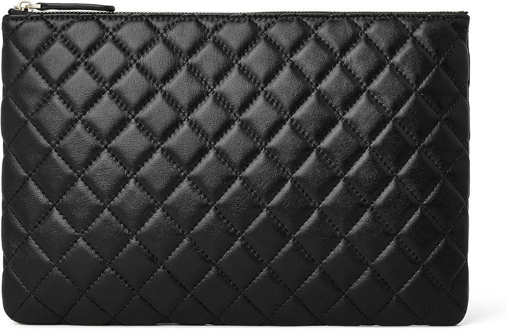 DORIS&JACKY Oversize Clutch Purse for Women Quilted Hand- Carry Evening Bag