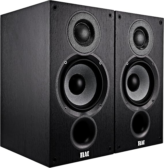 ELAC Debut 2.0 B5.2 Bookshelf Speakers, Black (Pair)