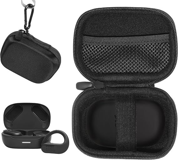 Alltravel TWE Earbuds Case for JBL EndurancePeak 3, Peak2 and PeakTrue Wireless Earbuds (Black)