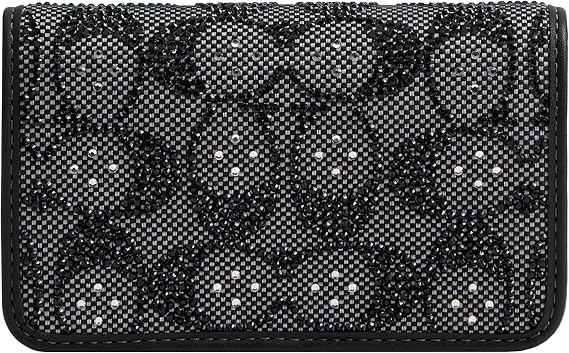 Coach Crystal Signature Jacquard Essential Slim Card Case