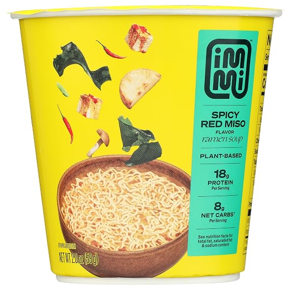 Immi, Noodle Cup Spicy Red Miso, 2.1 Ounce