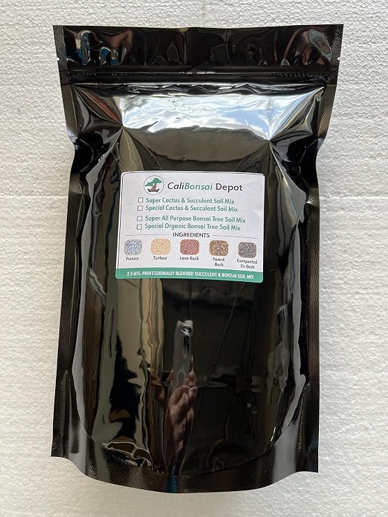10 Cups Super Blend All Purpose Cactus & Succulents Soil Mixed with Coarse Sand, Pumice, Red Lava and Turface - Medium Grain (2.5Q Cactus M)