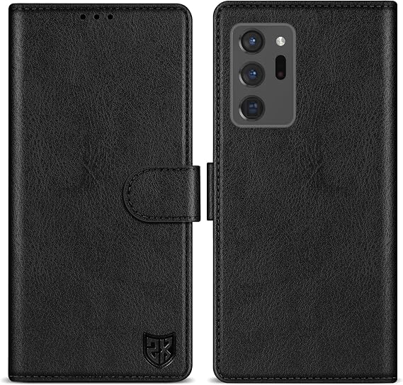 for Galaxy Note 20 Ultra Wallet Case Magnetic Closure 6.9inch,Black